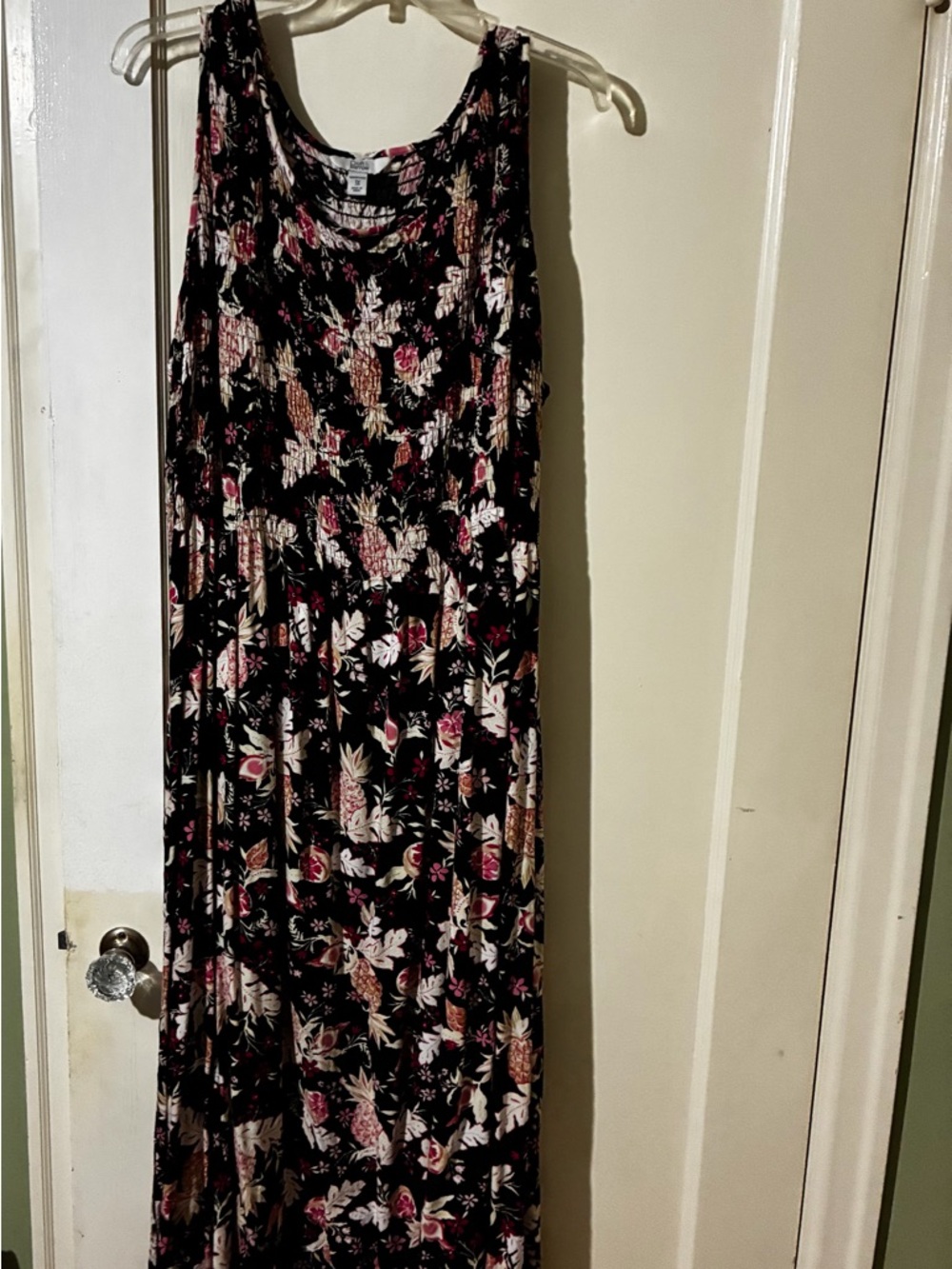 croft & barrow Black Floral Maxi Dress